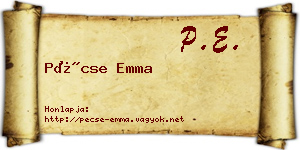 Pécse Emma névjegykártya